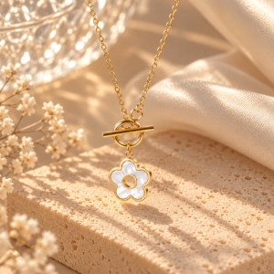Collar Flor Aperlado